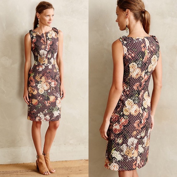 Anthropologie Dresses & Skirts - Tabitha Tema Floral Print Quilted Sheath Dress